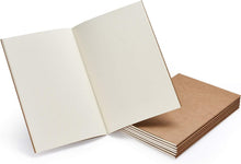 Cargar imagen en el visor de la galería, Set de diario de viaje con 6 cuadernos, Cubierta Kraft
