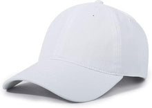 Cargar imagen en el visor de la galería, Gorra de béisbol unisex de algodón liso en blanco para papá, ajustable, estilo vintage a22
