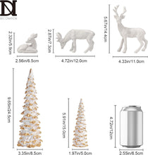 Cargar imagen en el visor de la galería, Conjunto de 5 Decoraciones de Renos y Árboles de Navidad
