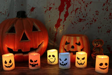 Cargar imagen en el visor de la galería, Velas votivas sin llama de Halloween GenSwin que cambian de color con temporizador remoto
