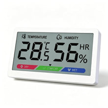 Cargar imagen en el visor de la galería, Higrómetro digital, termómetro para habitación de uso interior en el hogar, pantalla LCD compacta de 3.08
