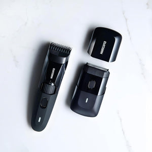 MANSCAPED® The Beard Hedger™ Premium - Recortadora de barba para hombre y afeitadora facial ln23 compacta The Handyman™ con nivelador de pelo largo y cuchillas de aluminio