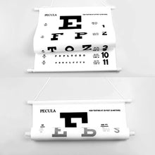 Cargar imagen en el visor de la galería, Tabla de ojos, tabla de ojos Snellen, tabla de pared de lienzo no reflectante, gráficos de ojos enmarcados de madera para exámenes oculares de 20 pies 11 x 22 pulgadas. a22
