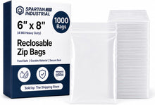 Cargar imagen en el visor de la galería, Spartan Industrial - Bolsas pequeñas con cremallera resistentes de 6" x 8" (1000 unidades)
