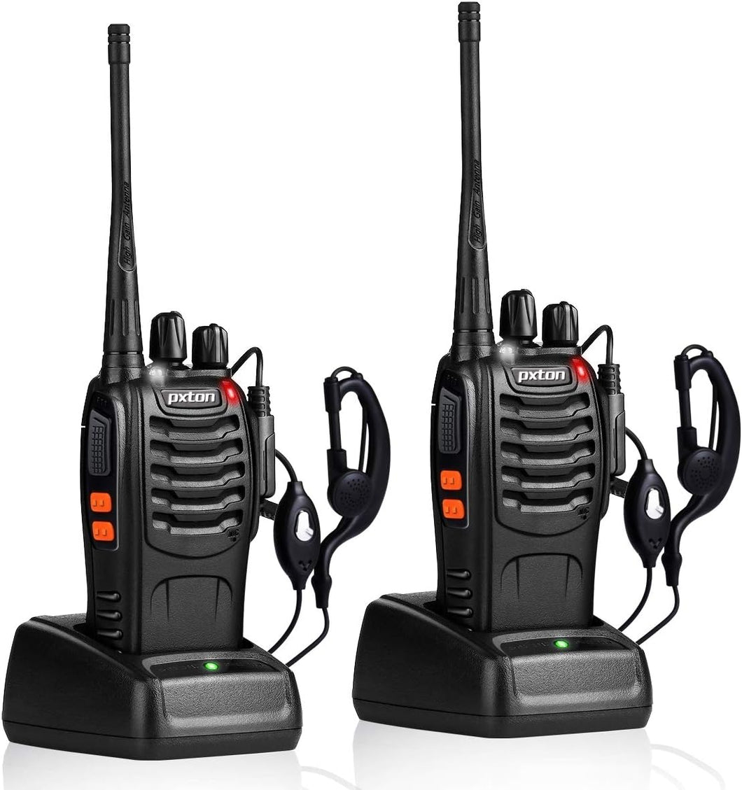 Walkie Talkies Radios recargables de dos vías de largo alcance con auriculares A24
