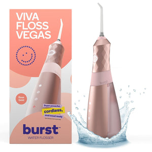 BURST Irrigador dental para limpieza de dientes – Púas de irrigador de agua inalámbrico para eliminación de ln23 placa entre dientes, aparatos ortopédicos y trabajo dental – Hilo dental eléctrico y
