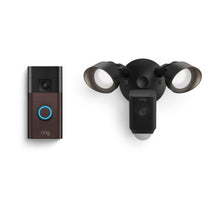 Cargar imagen en el visor de la galería, Timbre con cámara inalámbrico Ring con Ring Floodlight Cam Wired Plus (Negro) Ln23
