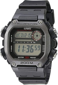 Casio DW291H Series | Men’s Digital Watch | 200 Meter Water Resistance | Multi Alarms | 100 SEC Stopwatch | Countdown Timer | ln24 World Map for World Time | LED Light | LC Display | 10 Yr Battery