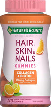 Cargar imagen en el visor de la galería, Nature's Bounty Optimal Solutions para cabello, piel y uñas con biotina
