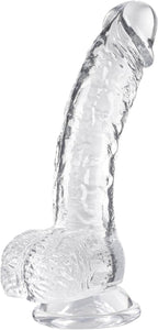 Consolador realista transparente, 7.3 pulgadas que se siente como la piel, material seguro para el cuerpo A24