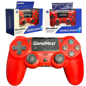 GameNext Red Controller, Wireless P4 Remote Controller Compatible with PS4/Slim/Pro with Dual Vibration/6-Axis Motion Sensor/Audio Replacement for PS-4 Controller A19