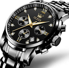 Cargar imagen en el visor de la galería, OLEVS Reloj multifunción para hombre, multiesfera, resistente al agua, con cronógrafo, luminoso, con fecha, regalo para hombres, a21 relojes de acero inoxidable para hombres, reloj de pulsera clásico para
