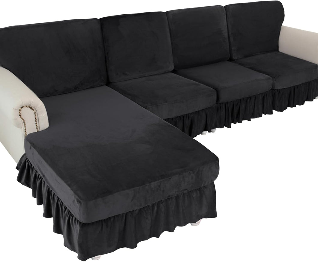 NAISI Fundas de cojín para sofá de 4 piezas A19   3 Seater + 1 Chaise