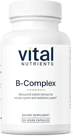 Vital Nutrients Complejo de vitamina B | Vitaminas veganas del complejo B metilado de alta potencia | Las vitaminas B apoyan la producción de energía, el metabolismo y la salud del corazón* | Gluten, ln26