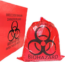 Cargar imagen en el visor de la galería, Bolsas de riesgo biológico rojas fuertes
