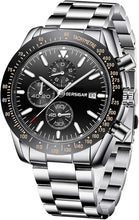Cargar imagen en el visor de la galería, Relojes deportivos analógicos de cuarzo para hombre, a21 cronógrafo clásico, elegante, reloj de pulsera 30M impermeable 1.772 in
