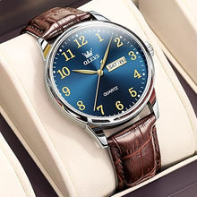 Cargar imagen en el visor de la galería, OLEVS Reloj para hombre, relojes clásicos de plata para hombres, a21 reloj de acero inoxidable resistente al agua, números romanos, fácil de leer
