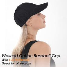 Cargar imagen en el visor de la galería, Gorra de béisbol unisex de algodón liso en blanco para papá, ajustable, estilo vintage ln25
