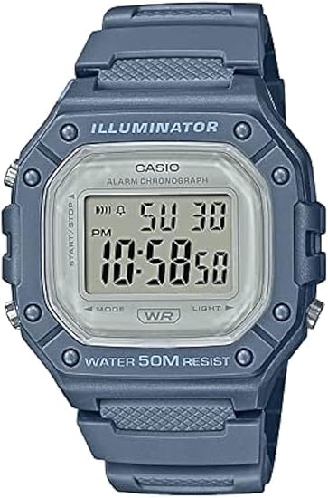 Casio W218H Series | Men’s Digital Watch | 50M WR | 1/100 Second Stopwatch | 100 SEC Chronograph | LED Backlight | ln24 Countdown Timer | Daily Alarm | Hourly Time Signal | 7 Year Battery