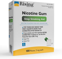 Cargar imagen en el visor de la galería, Rising Salud - Goma de mascar Polacrilex de nicotina recubierta de 4 mg (nicotina)
