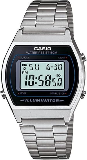 Casio Reloj japonés unisex Continuity Vintage Edgy para adultos, ln24 Negro / Plateado, Pulsera