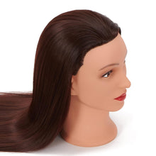 Cargar imagen en el visor de la galería, Headfix Cabeza de maniquí de pelo largo de 26 a 28 pulgadas, fibra sintética
