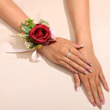 Cargar imagen en el visor de la galería, Corsage de muñeca rosa roja para mujer
