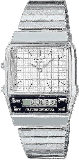 Casio Reloj de pulsera para hombre n24 AQ-800E-7A, Blanco