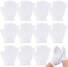 Cargar imagen en el visor de la galería, Ramede Paquete de  pares de guantes exfoliantes de doble cara de nailon coloridos para ducha para hombres y mujeres
