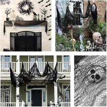 Cargar imagen en el visor de la galería, Juego de 5 decoraciones de tela de gasa espeluznantes para Halloween
