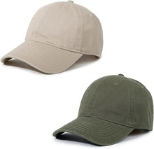 Cargar imagen en el visor de la galería, Gorra de béisbol unisex de algodón liso en blanco para papá, ajustable, estilo vintage a22
