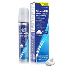 Cargar imagen en el visor de la galería, Minoxidil - Espuma en aerosol tópica, 5%, regeneración del cabello 4 meses

