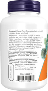 NOW Suplementos, citrato de magnesio