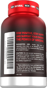 Suplemento en cápsulas de Ginseng de Panax rojo coreano de alta resistencia de 1500 mg- A24