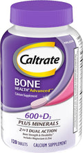 Cargar imagen en el visor de la galería, Caltrate 600 Plus D3 Tabletas de suplemento de calcio y vitamina D
