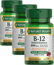 Cargar imagen en el visor de la galería, Nature's Bounty Vitamina B-12 tabletas de disolución rápida
