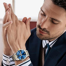 Cargar imagen en el visor de la galería, Relojes para hombre, de cara grande, fácil de leer, a la moda, simples relojes romanos para hombre, acero inoxidable, a21 fecha, impermeable, relojes de pulsera para hombre, reloj de lujo con
