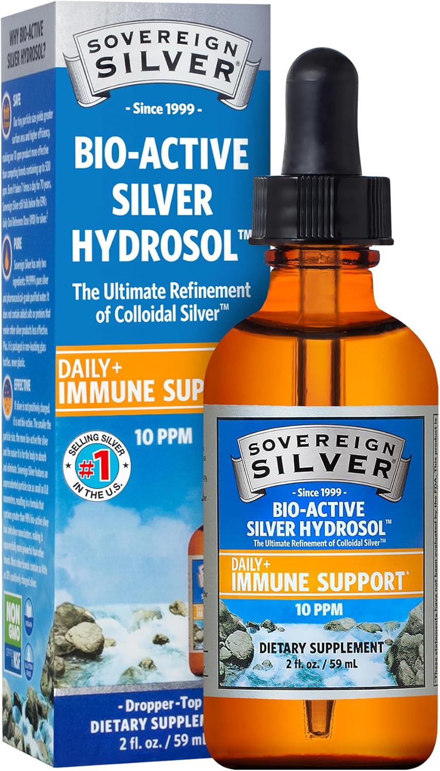 Sovereign Silver - Hidrosol de plata bioactivo A24 Tamaño: 2 Fl Oz
