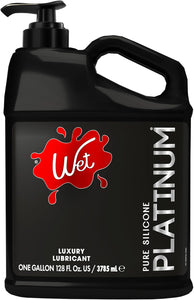 Wet Platinum - Lubricante a base silicona para hombres/mujeres y parejas, 128 fl oz, a24