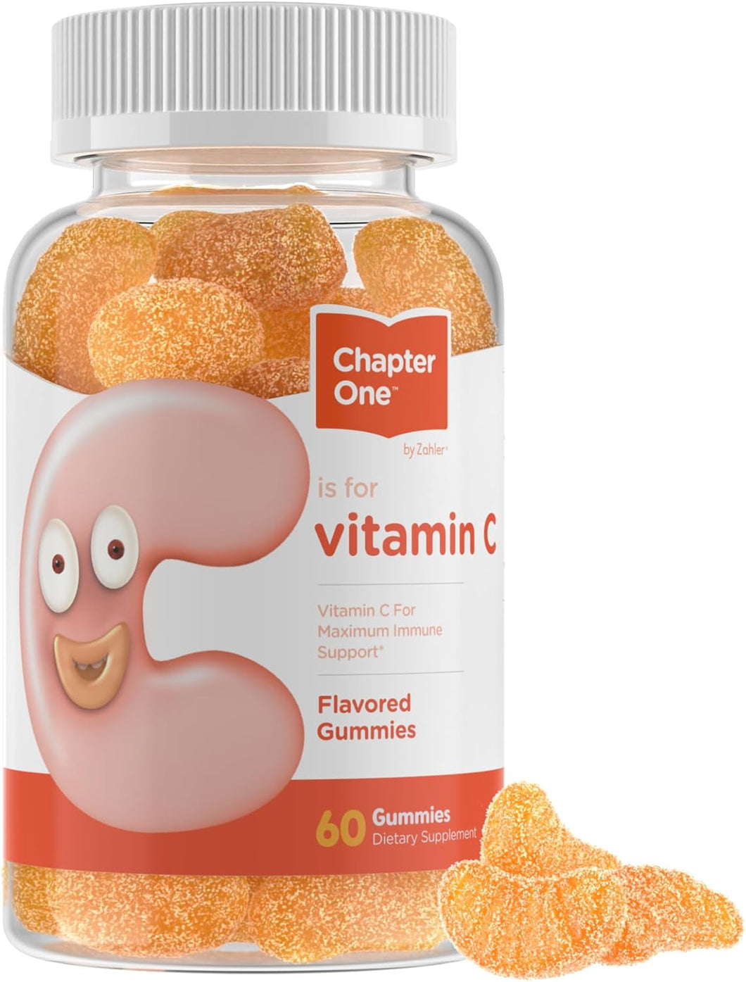 Zahler - Chapter One - Gomitas de vitamina C para adultos y niños, 125 mg (60 gomitas saborizadas) Gomitas masticables de vitaminas C Kosher certificadas - Gomitas masticables de vitamina C - Gomitas ln26