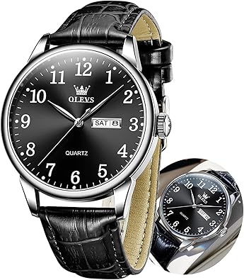 Reloj para hombre, relojes clásicos de plata para hombres, a21 reloj de acero inoxidable resistente al agua, números romanos, fácil de leer