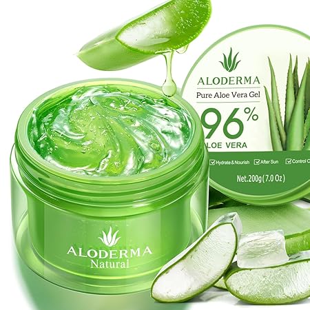 Aloderma Gel orgánico de aloe vera para cara y cuerpo A24