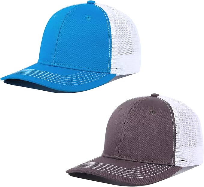 Crazy Era kozinu - Gorras unisex de camionero de malla en blanco, gorras de béisbol ajustables ln25