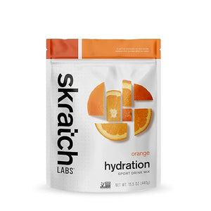 Polvo hidratante Skratch Labs | Mezcla para bebida deportiva | Polvo con electrolitos para hacer ejercicio, resistencia y rendimiento | Naranja | 20 porciones | Sin OGM, vegano, kosher ln25