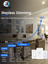 Cargar imagen en el visor de la galería, E ENERGETIC LIGHTING Paquete de 12 lámparas de techo empotrables LED ultrafinas de 6 pulgadas con caja de conexiones, luz diurna 5000 K, brillo de 1050 lm, 12 W 110 W Eqv, lámpara de oblea regulable A19
