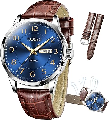 Reloj para hombre, reloj de cara grande para hombre, correa de cuero, reloj clásico para hombre, reloj de fecha para hombre,a21 reloj analógico para hombre, reloj analógico para hombre, reloj de