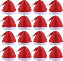Cargar imagen en el visor de la galería, 16 gorros de Papá Noel Navidad con puños blancos
