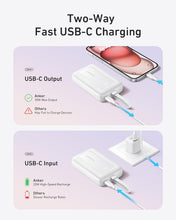 Cargar imagen en el visor de la galería, Anker Zolo Power Bank, cargador portátil de 10,000 mAh 30 W con cable USB-C integrado para viajes, batería de carga rápida para iPhone serie 16/15, MacBook, Galaxy, iPad y más ln23
