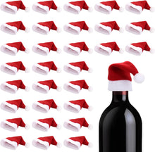 Cargar imagen en el visor de la galería, Botellas de vino con mini gorro de Papá Noel
