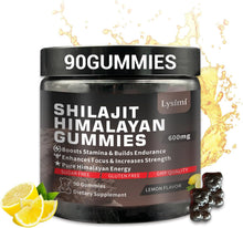 Cargar imagen en el visor de la galería, Gomitas Shilajit de 600 mg, Shilajit puro con Ashwagandha y aceite de semilla negra
